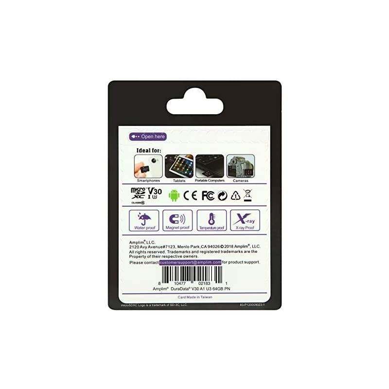 64GB Micro SD Card Plus Adapter Pack  64 GB MicroSD SDXC Class 10 Pro U3 A1 V30 Extreme Speed 100MBs UHSI UHS1 TF XC MicroSDXC Memory Card for Cell Phone Nintendo Galaxy Fire Gopro