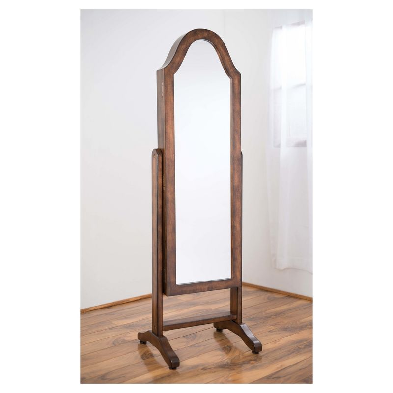 Bell Shape Jewelry Mirror Walnut - Hives & Honey