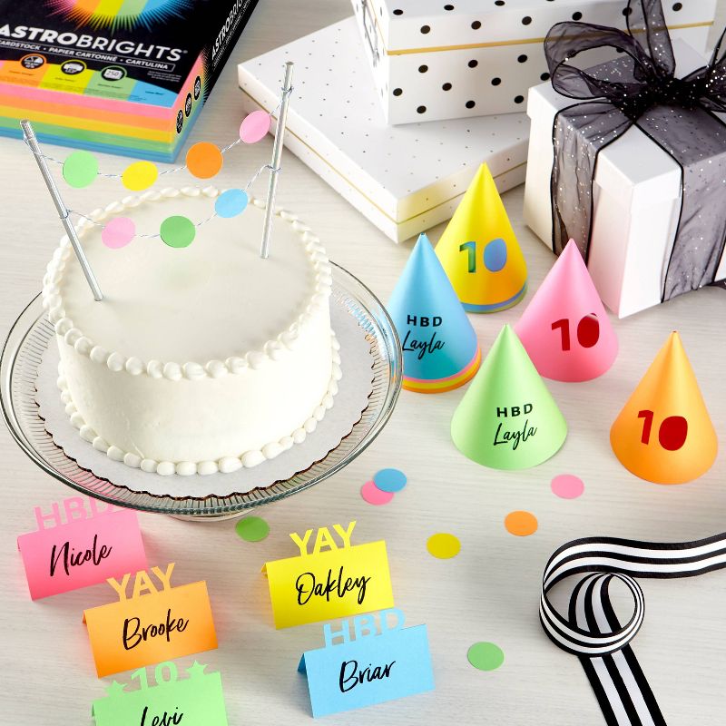 250 Sheets Cardstock 8.5"x11" Cheerful - Astrobrights