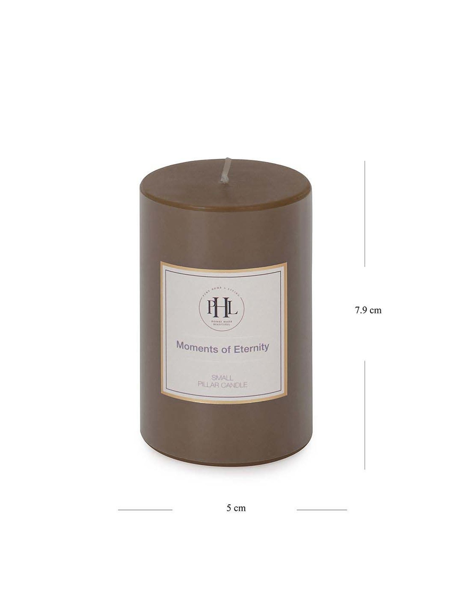 Pure Home and Living Brown Moments Of Eternity Pillar Candle