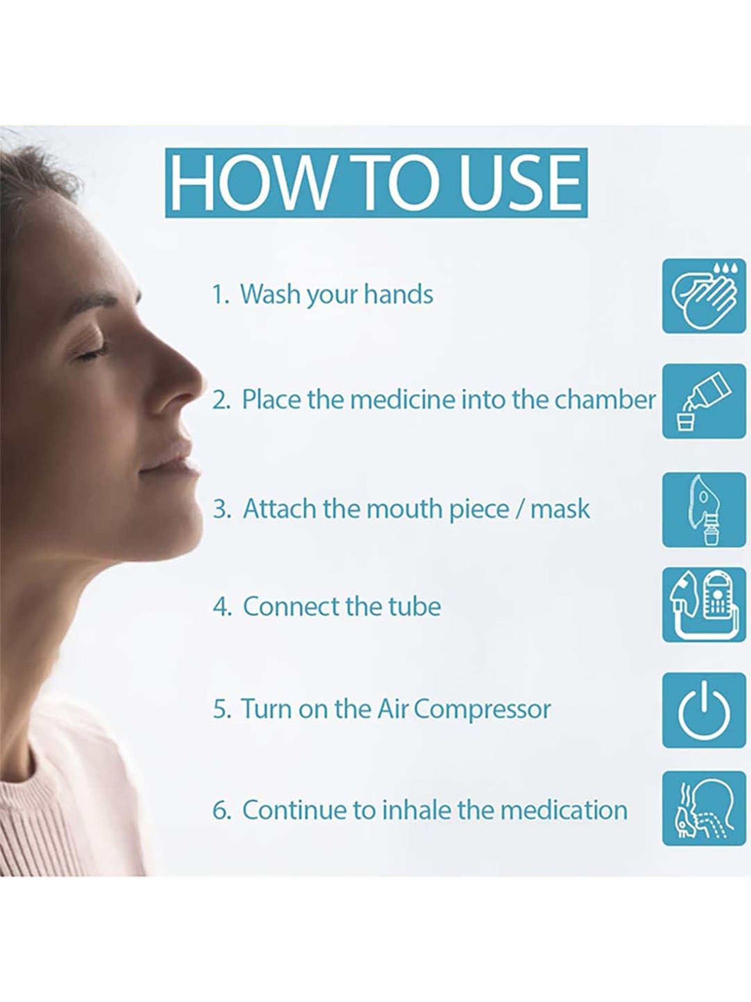 Ozocheck Compressor Nebulizer (White)