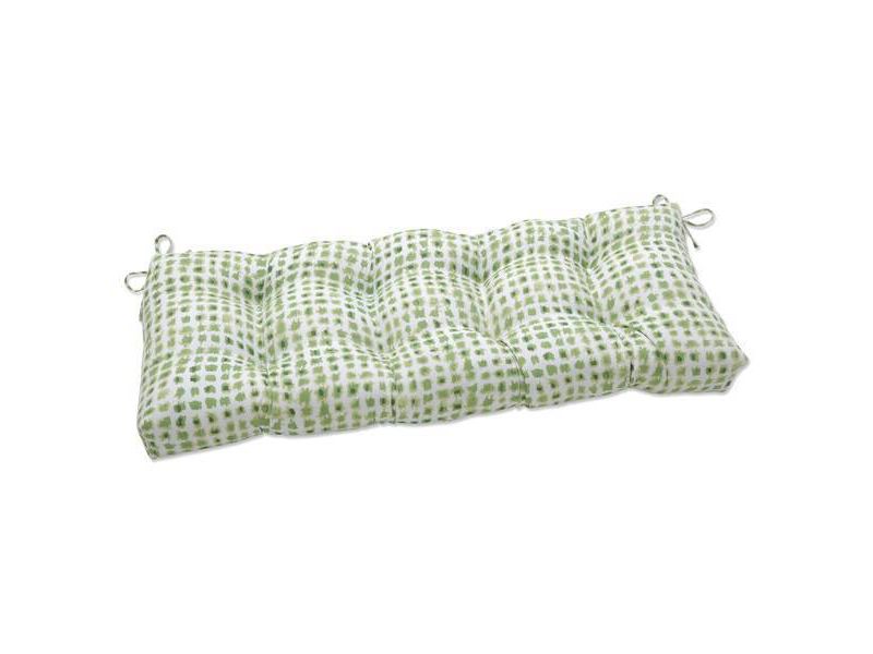 48" x 18" Outdoor Tufted Bench/Swing Cushion Alauda Grasshopper Green - Pillow Perfect