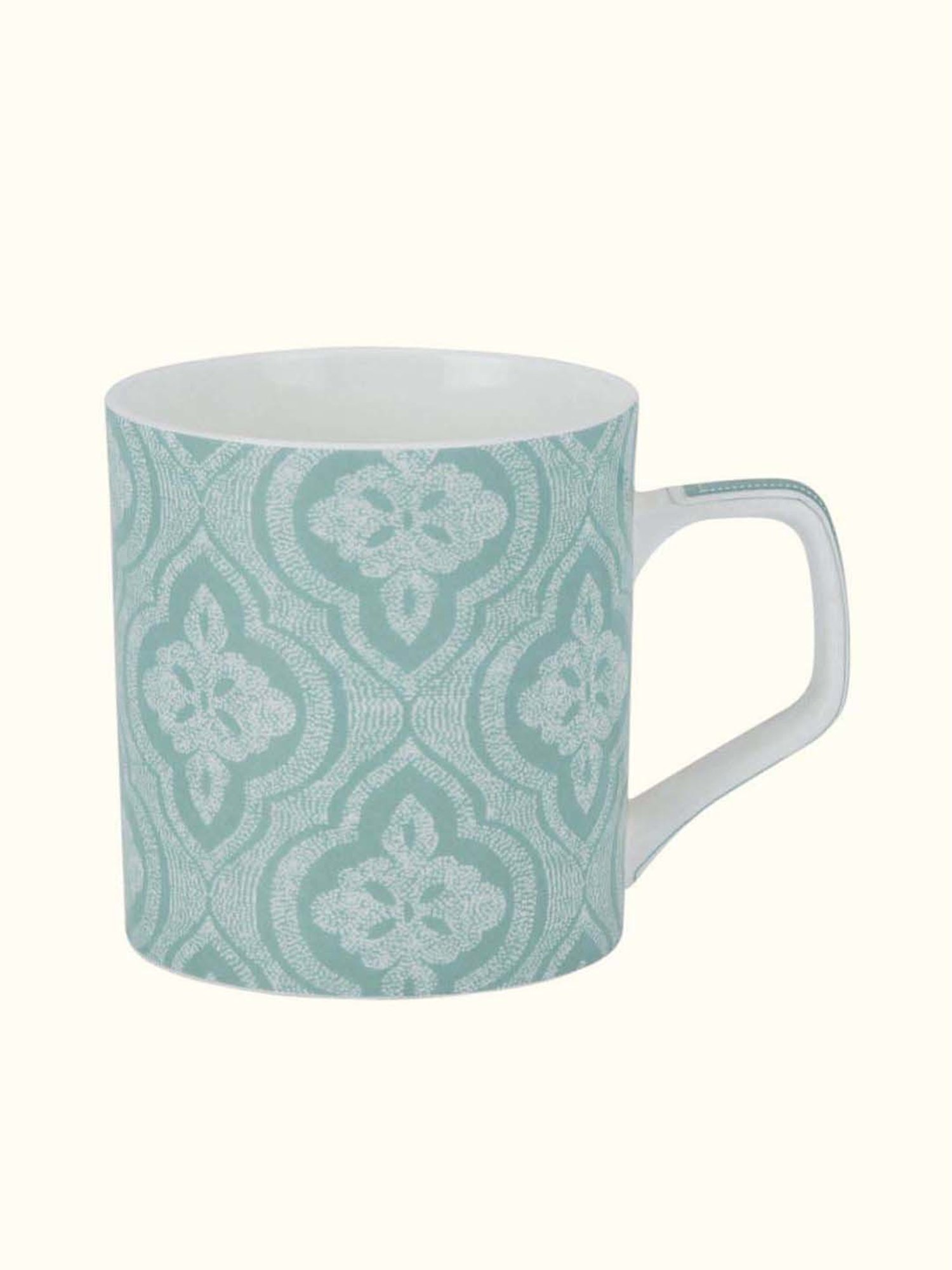 Living Scapes by Pantaloons Blue Bone China Cups (0.22 L) - Set of 2
