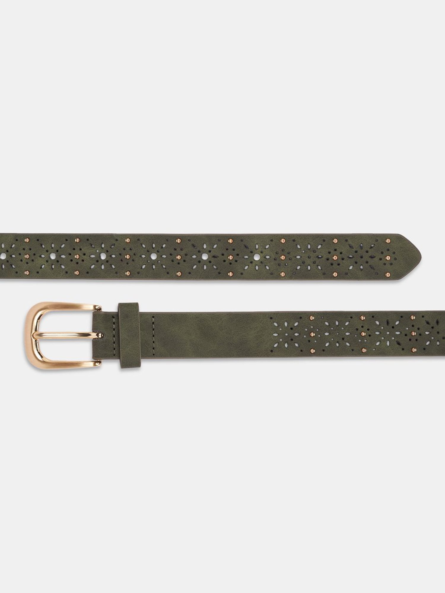 Hidesign Mariko Brown Solid Leather Narrow Belt