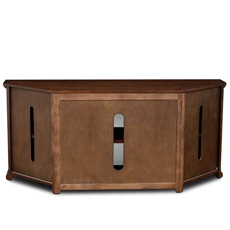Riley Holliday Corner TV Stand, Burnished Oak