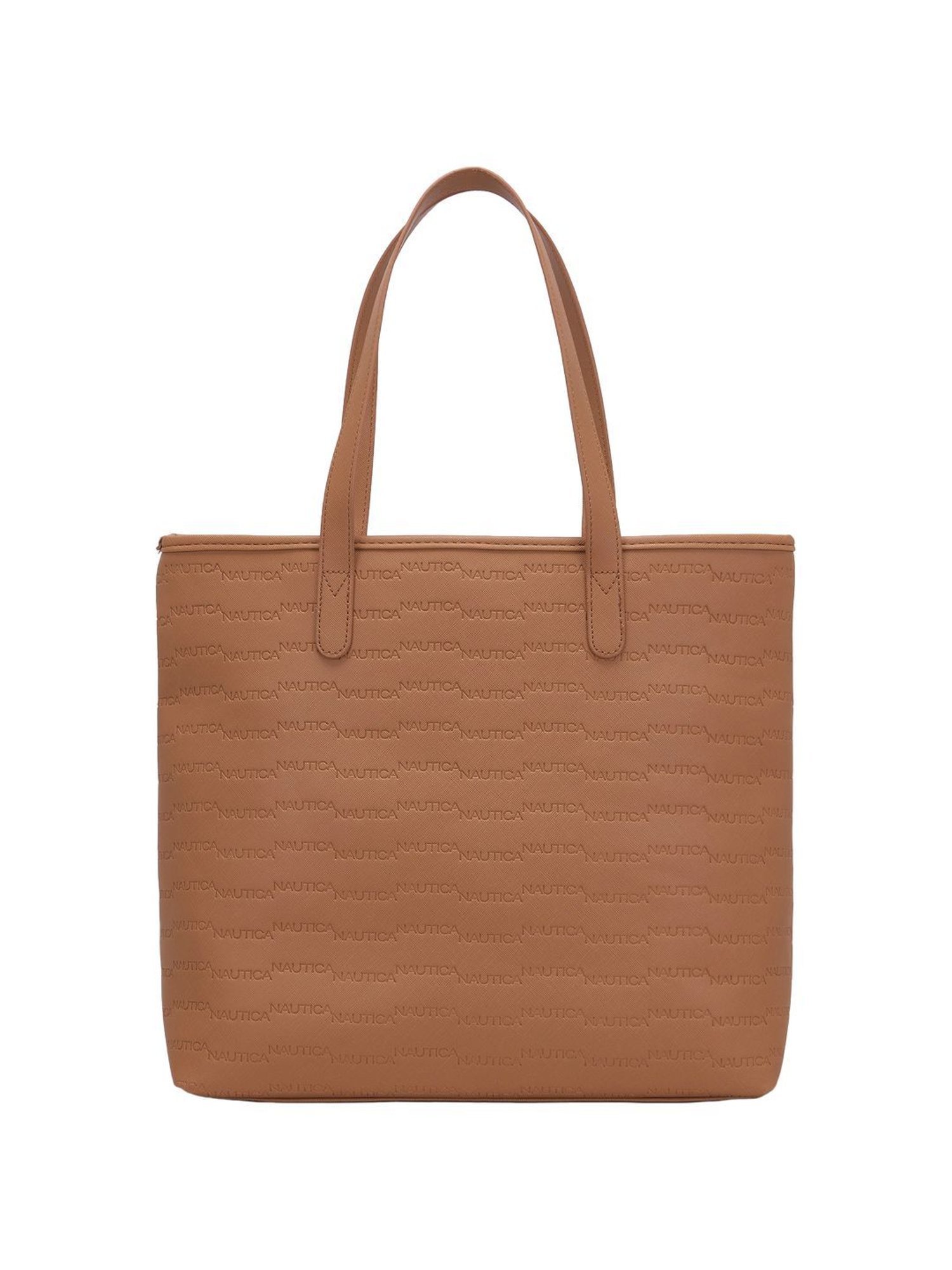 Nautica Taupe Solid Medium Tote Handbag