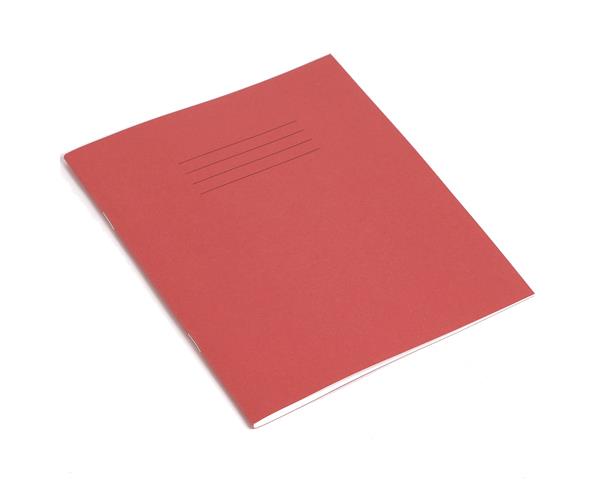 Rhino Exercise Book, 8 x 6.5 Inches, 48 page,  12mm ruled lines, Red Cover (Pack of 10)