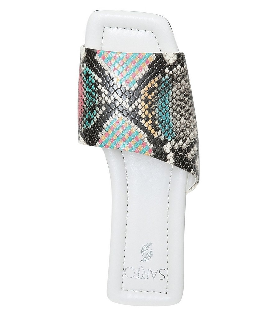Sarto by Franco Sarto Bordo Snake Print Leather Slides