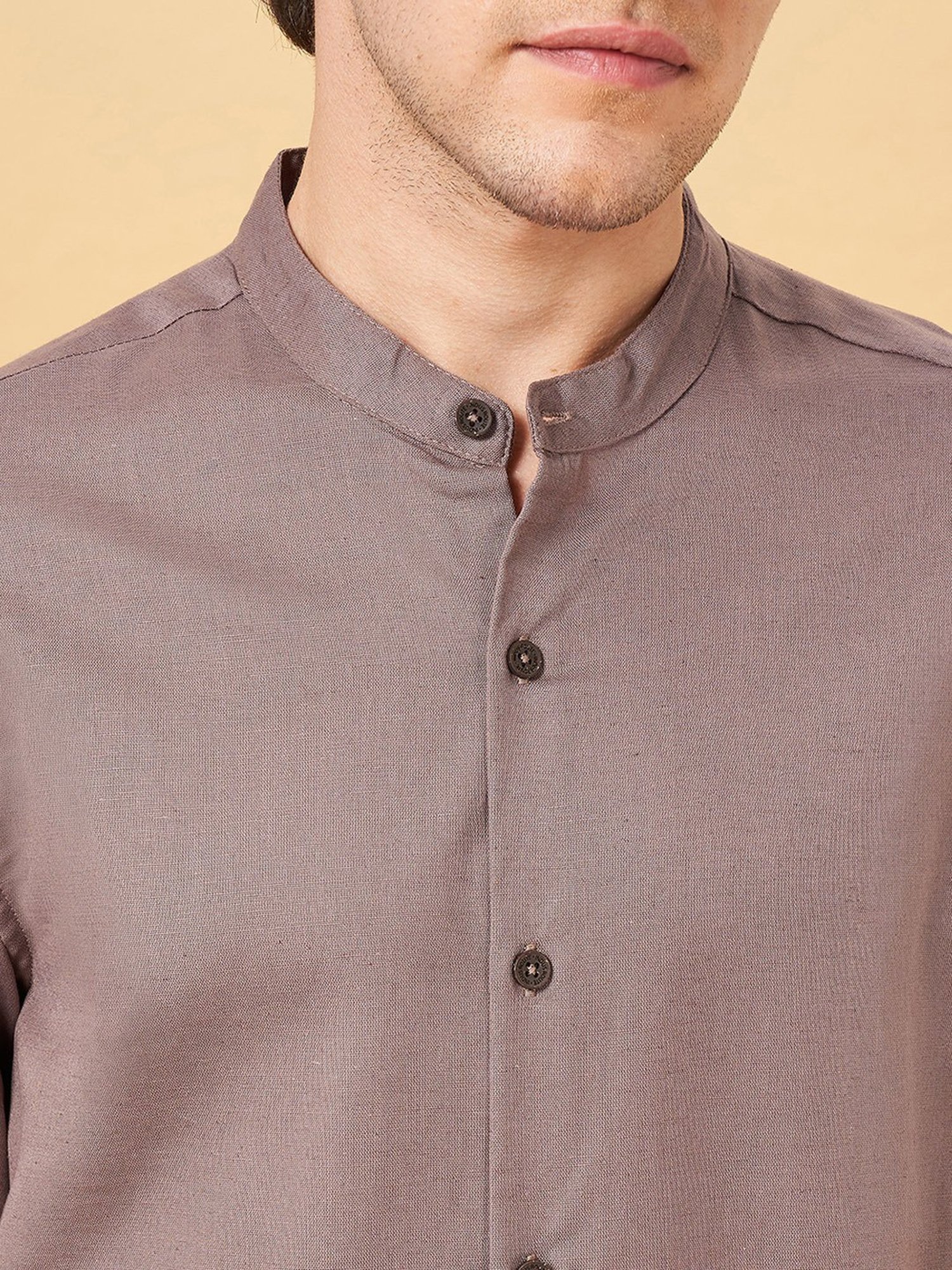 Indus Route by Pantaloons Mauve Regular Fit Shirt