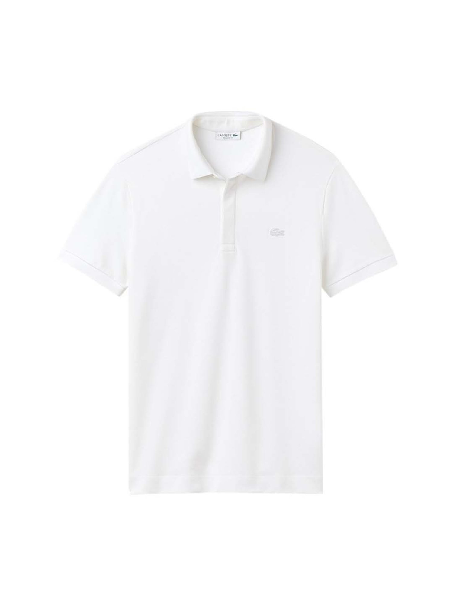Lacoste White Regular Fit Paris Stretch Cotton Pique Polo T-Shirt