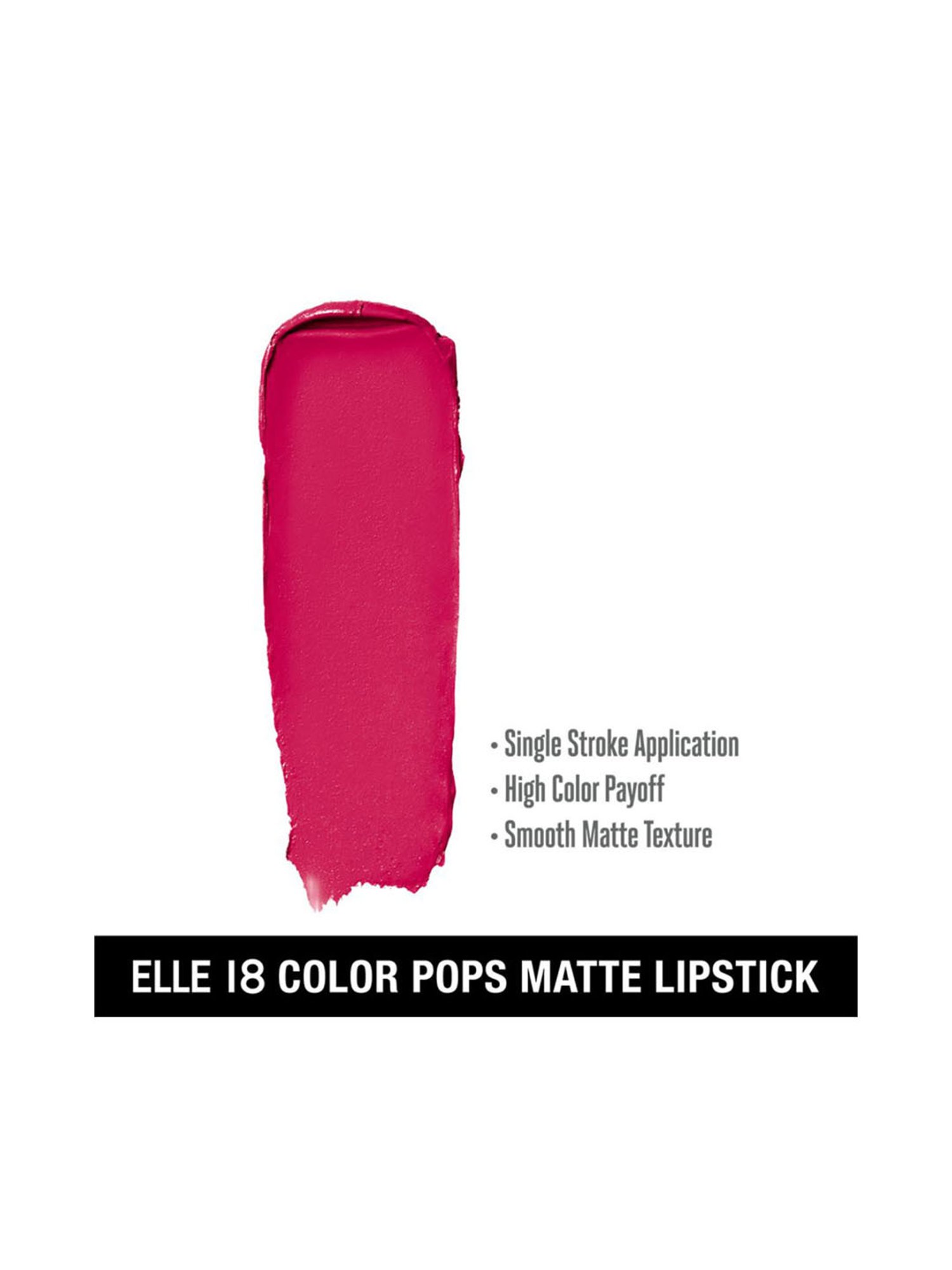 Elle 18 Color Pops Matte Lipstick R35 Red Wave - 4.3 gm