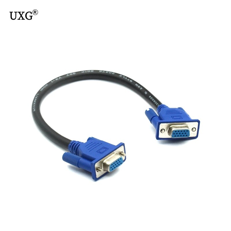 25cm/10" HD15Pin VGA D-Sub Short Video Cable Cord Male to Male M/M Male to Female and Female to Female RGB Cable for Monitor