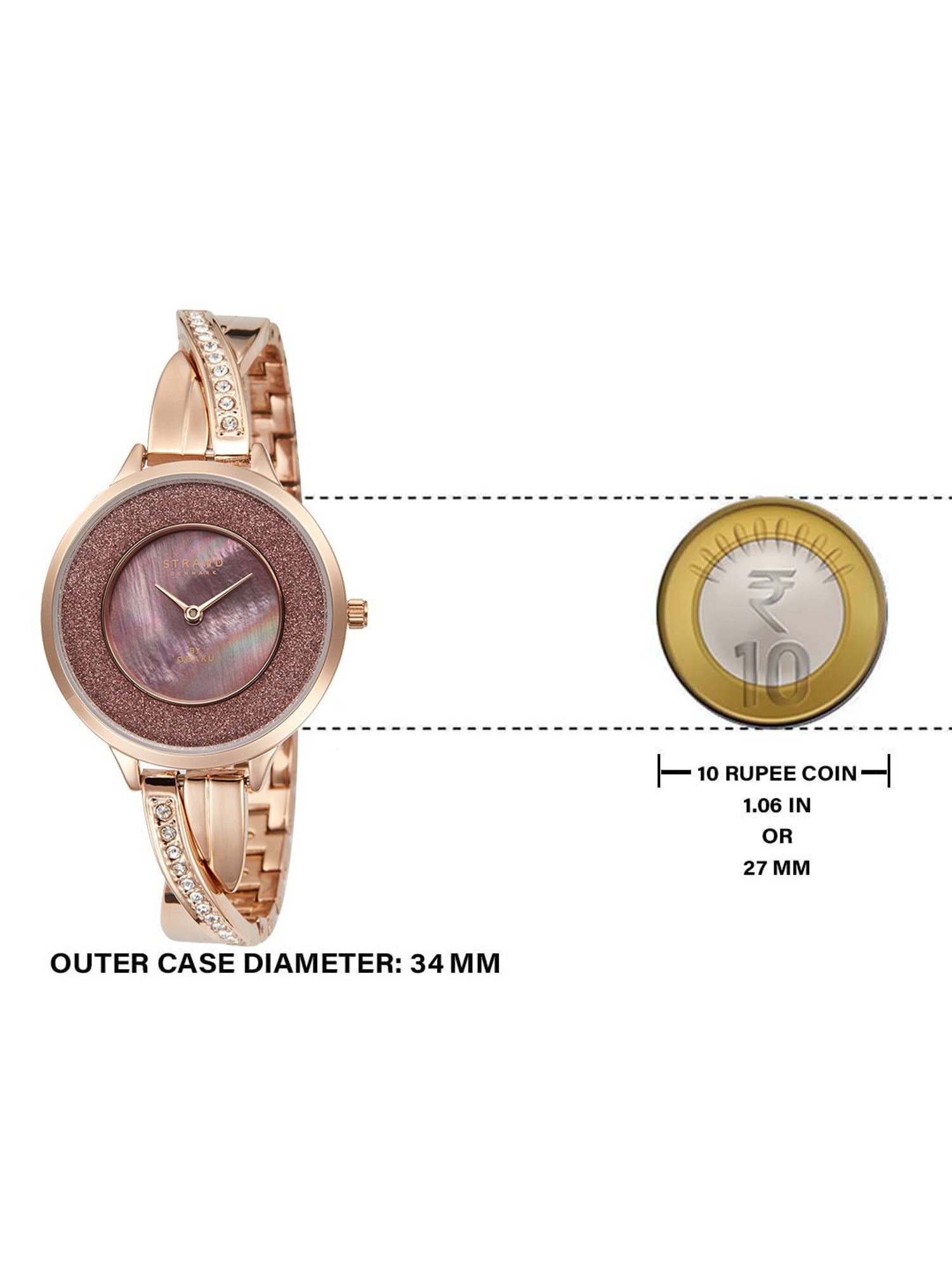 Strand By Obaku S730LXXNSV Timor Coffee Analog Watch for Women