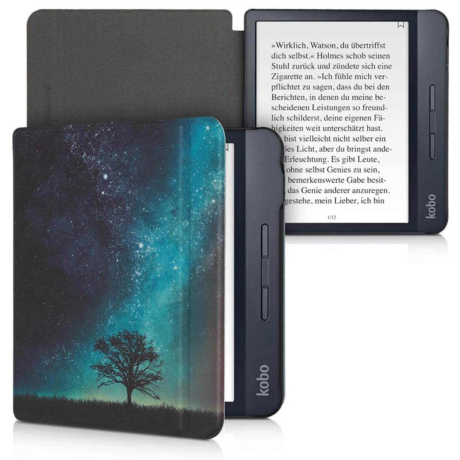 Case Compatible with Kobo Libra H2O - PU e-Reader Cover - Cosmic Nature