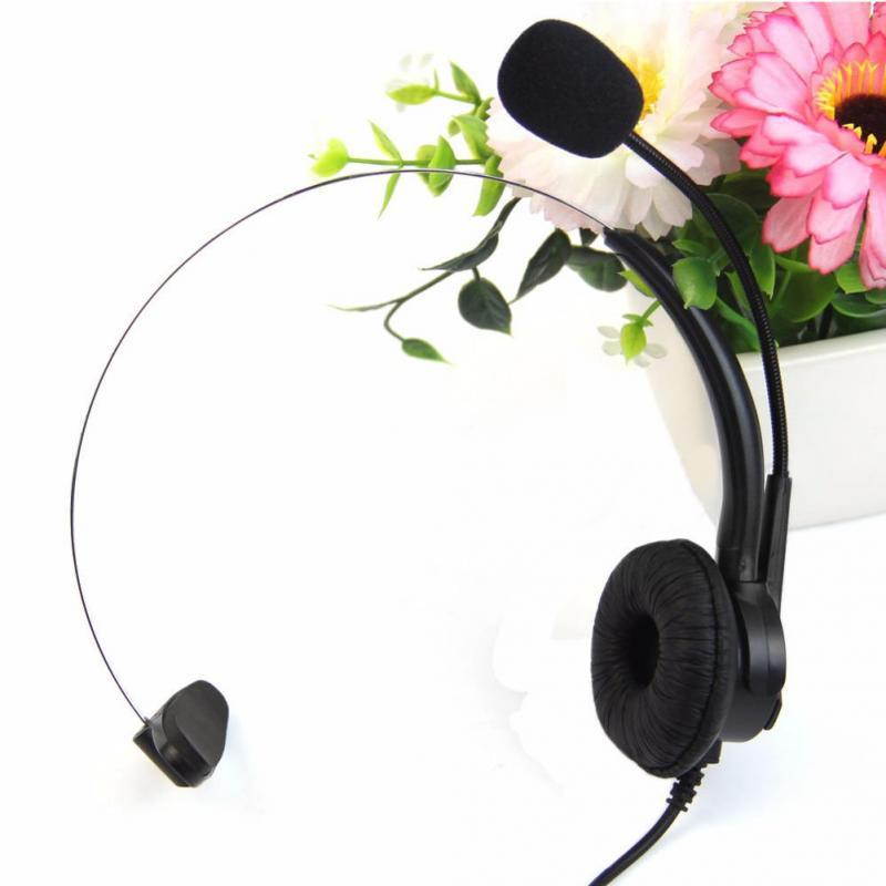 2018 Telephone Headset Call Center Operator Monaural Headphone Customer Service Ordinary Landline Voice Call Chat Headphones