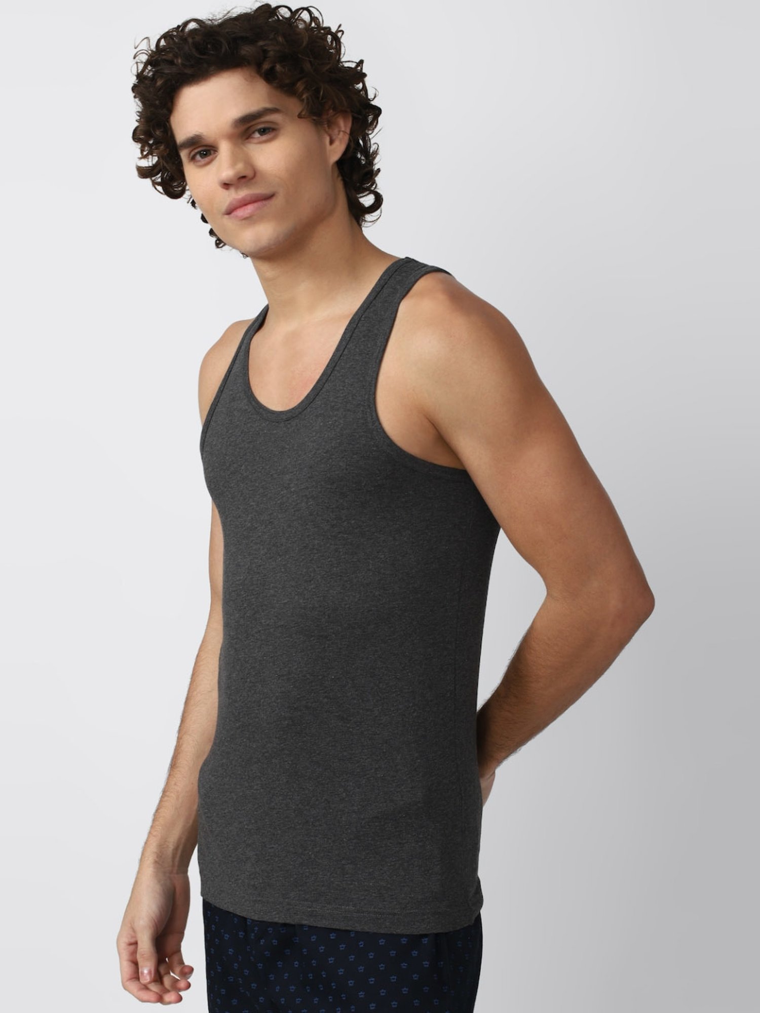 Bodycare Anthra Melange Regular Fit Thermal Top