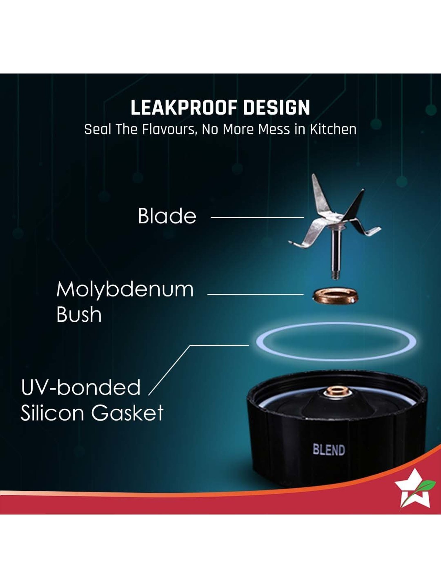 Wonderchef Nutri Blend Smart 500W, 22000 RPM with 3 Jars & Dual Pulse 2-Yr Warranty,Black