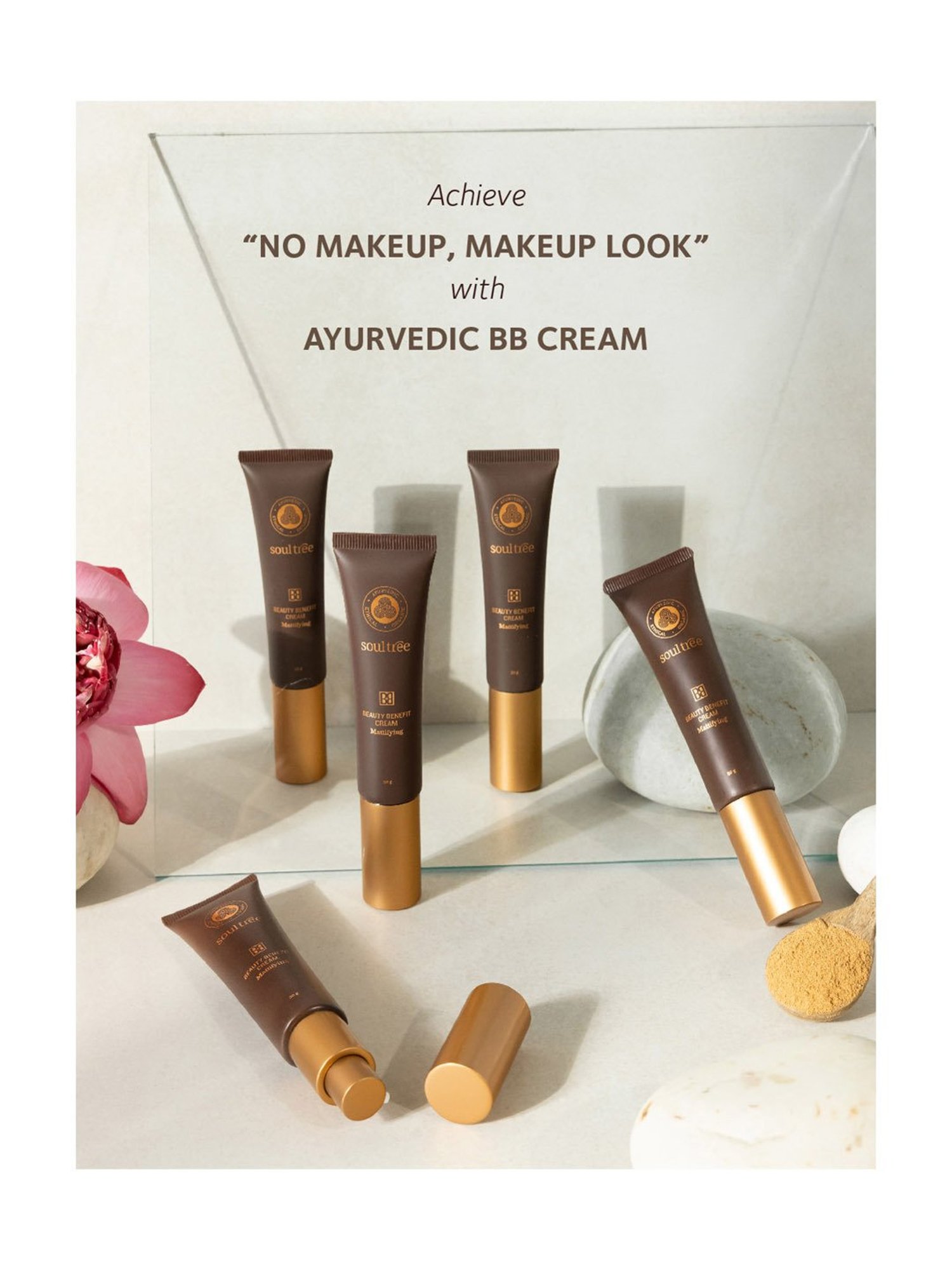 SoulTree Ayurvedic BB cream - Golden Glow - 30 gm | Organic BB Cream