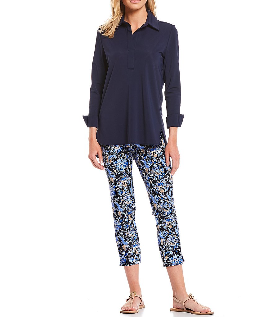 Jude Connally Hadley Roll-Tab Sleeve Point Collar Tunic