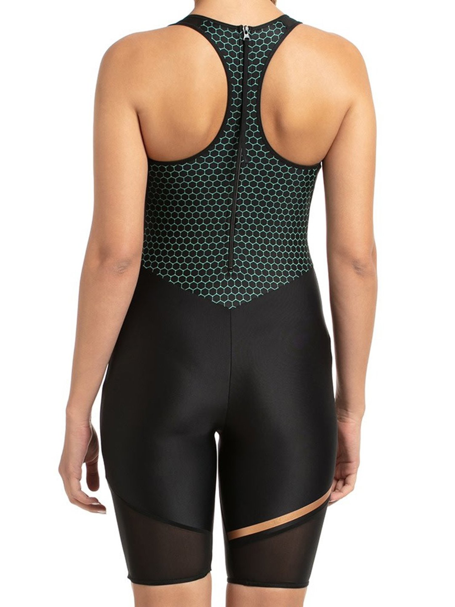 Speedo Black Printed Kneesuit