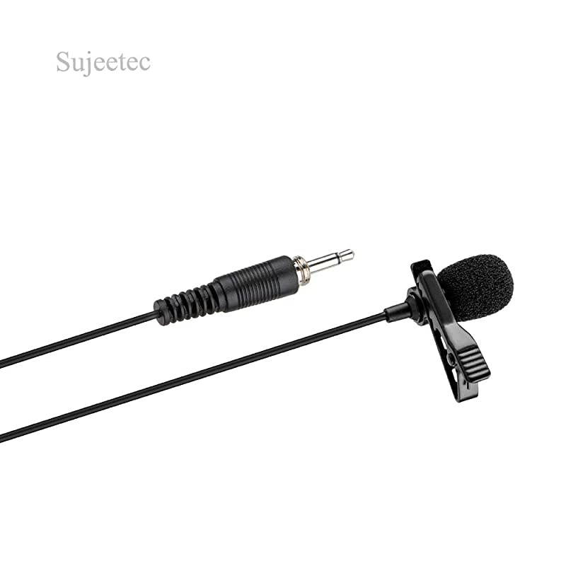 Lapel Microphone Lavalier Clip on Cardioid Condenser Mic for Wireless System Bodypack Transmitter 35mm Male Screw Lock Plug