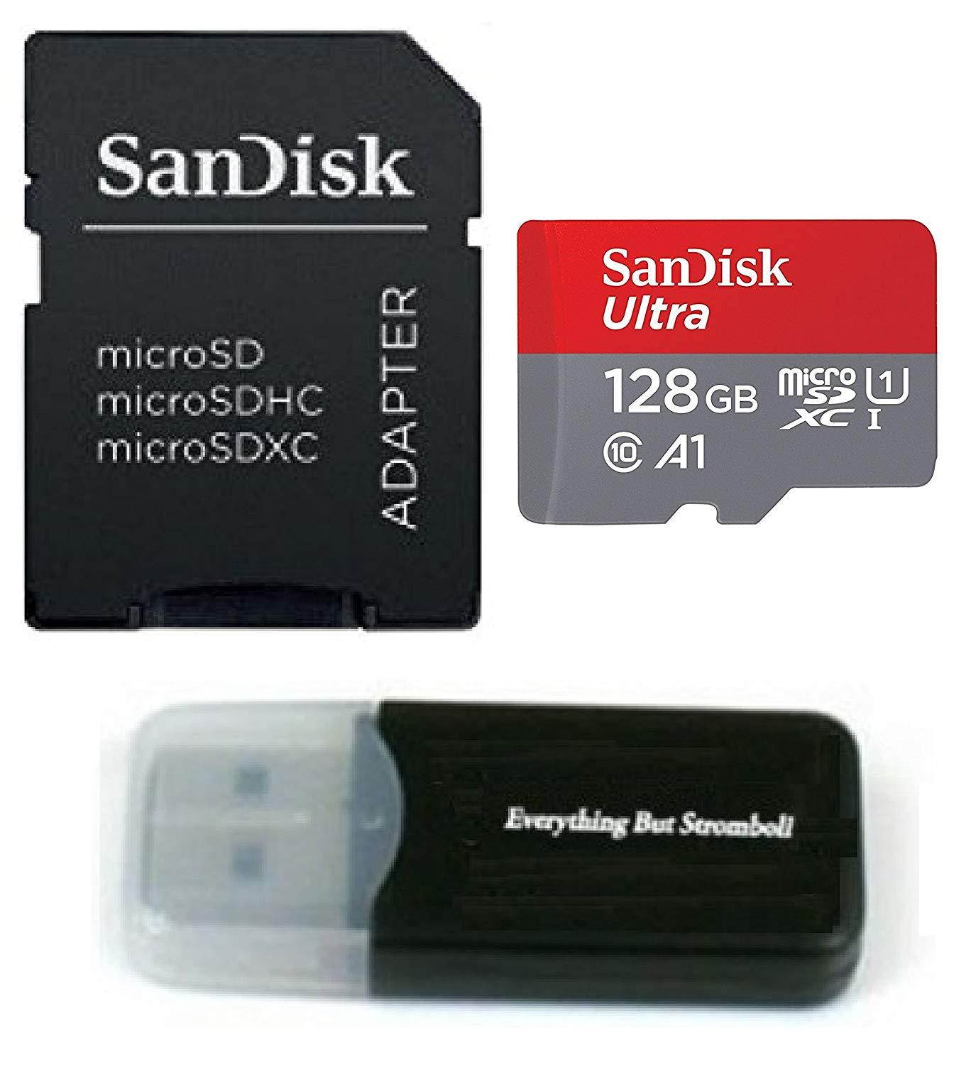 SanDisk 128GB Ultra UHS-I Class 10 Micro SDXC Memory Card works with Motorola Moto X4, G5S Plus, G5S, Z2 Force Edition, E4 Plus, Z2 Play, G5 Plus Phones with Everything but Stromboli (TM) Card Reader