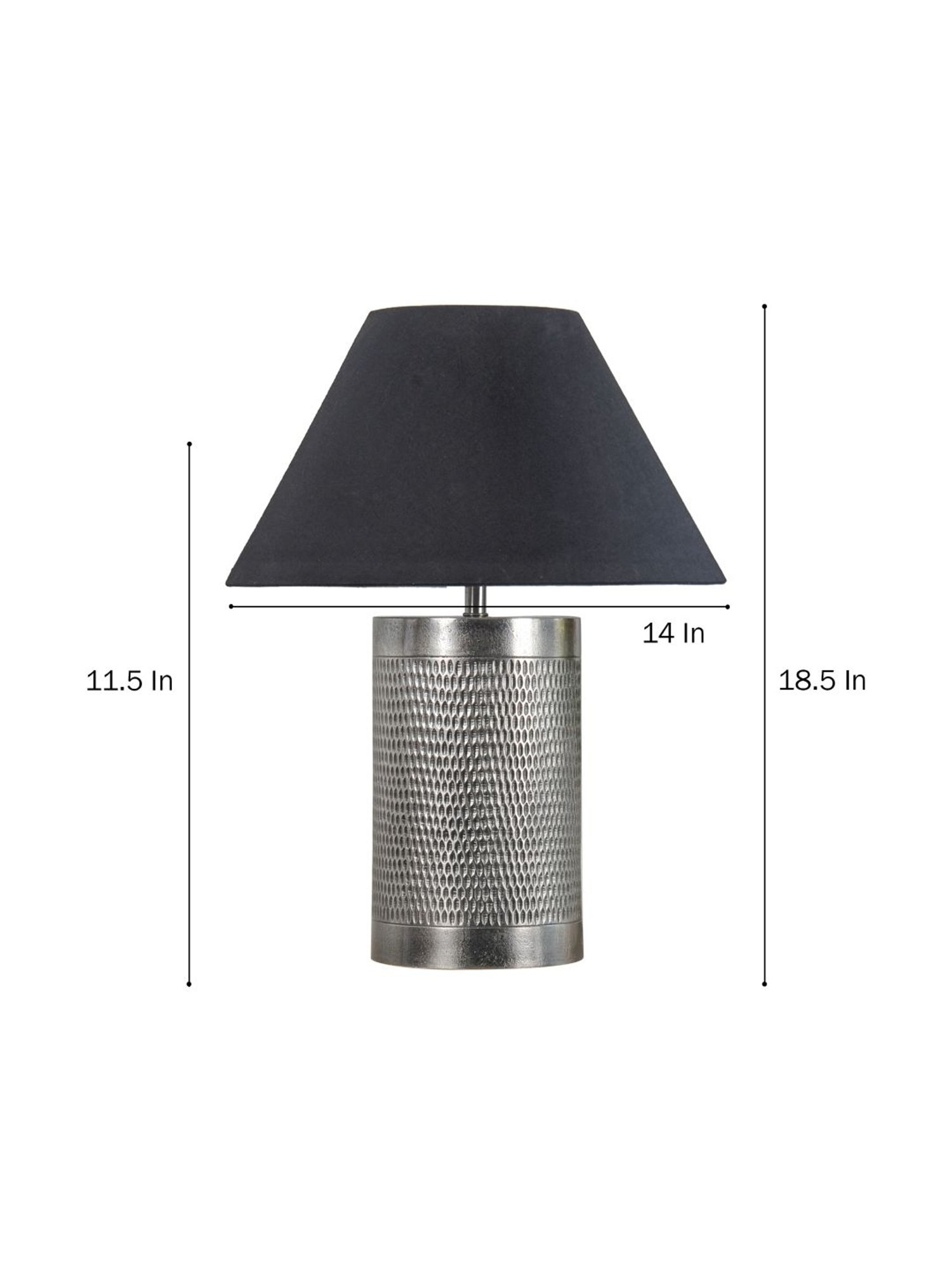 Kapoor Lamp Shades Brown & Black Aluminium Ohagun Carved Table Lamp