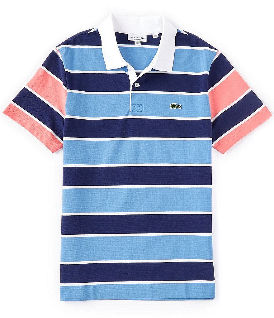 Lacoste Horizontal Stripe Short-Sleeve Polo Shirt