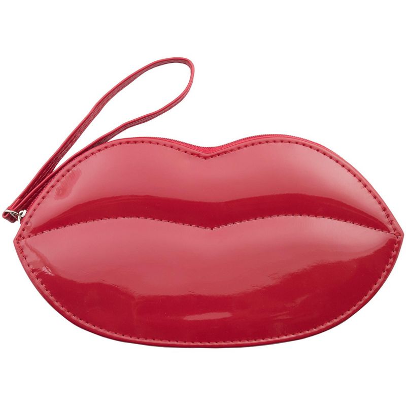 MODA Brush MWAH! 5pc Full Face Metallic Red Makeup Brush Set with Exclusive Lip Zip Case, Includes - Buffer, Highlight, Angle Shader, and Precision Lip Brushes