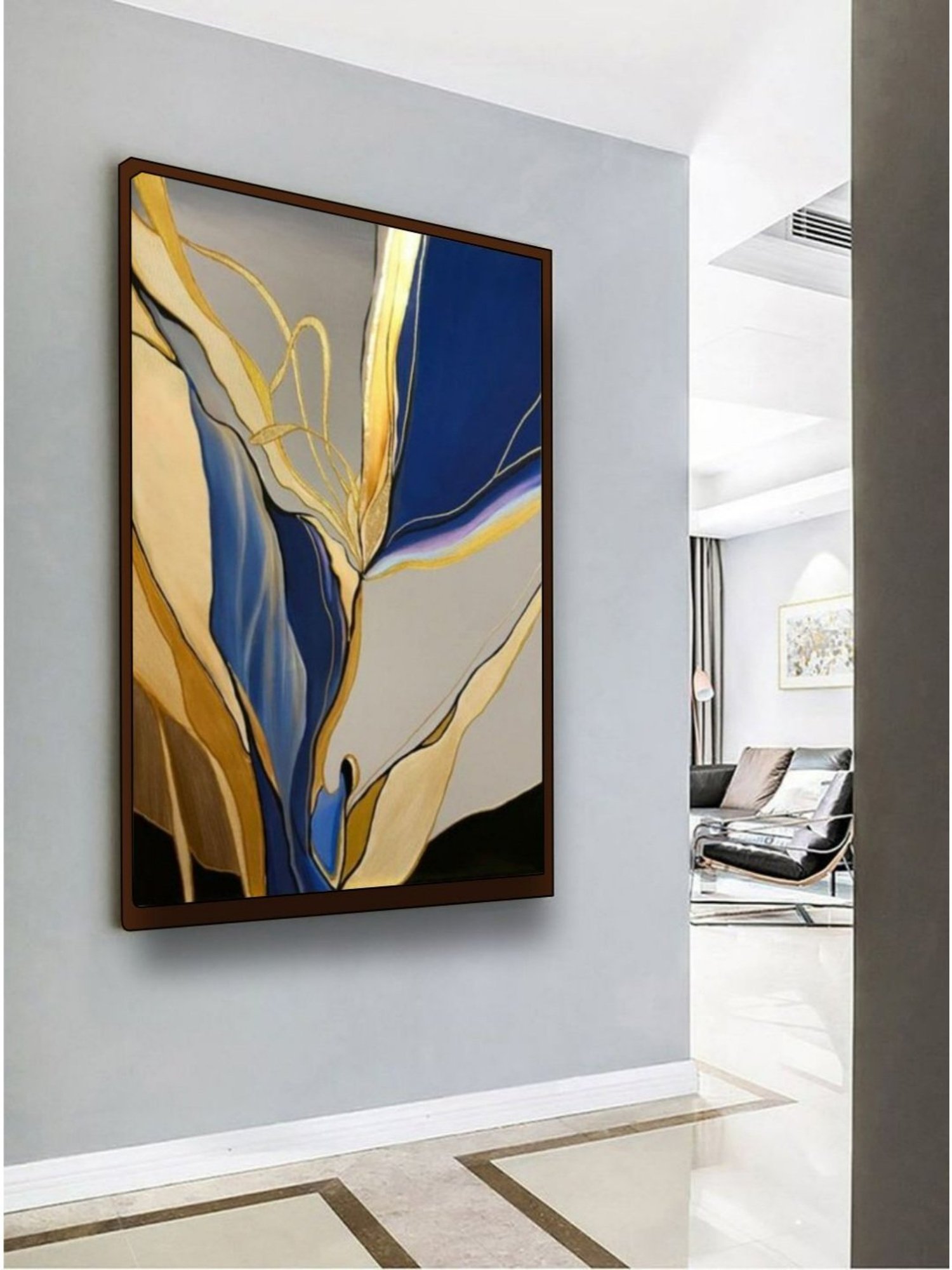 The Art House Abstract Multicolor Canvas Painting