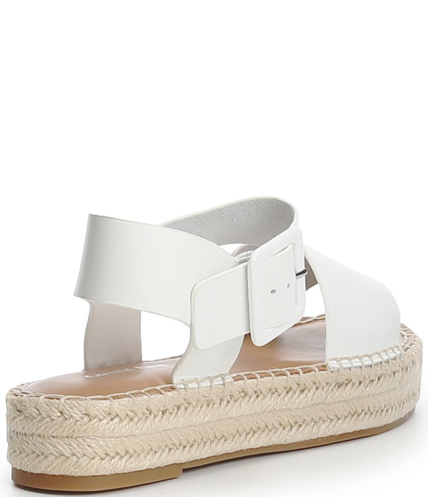 Gianni Bini Kaygan Leather Espadrille Flatform Sandals