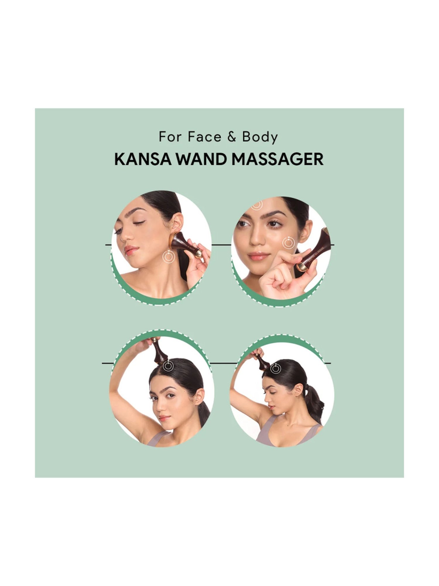 HofB- House of Beauty Kansa Wand for Face & Body - 296 gm
