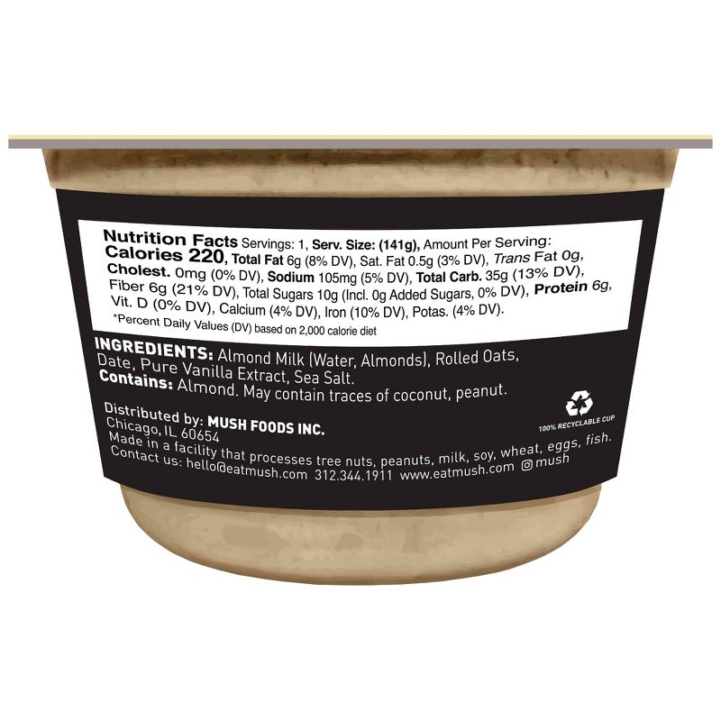MUSH Vanilla Bean Ready-to-Eat Oats - 5oz