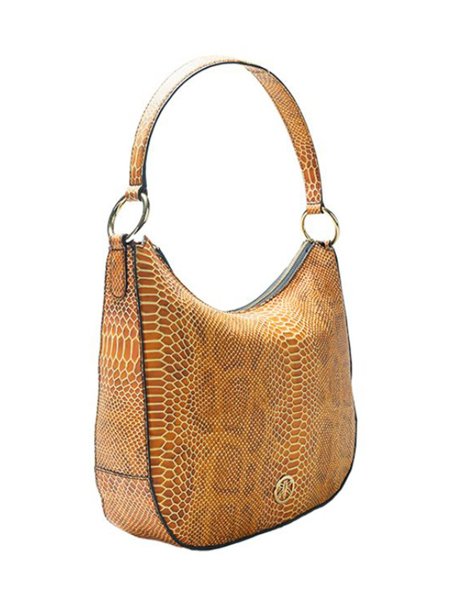 RI2K London Yellow Leather Medium Animal Effect Hobo Bag