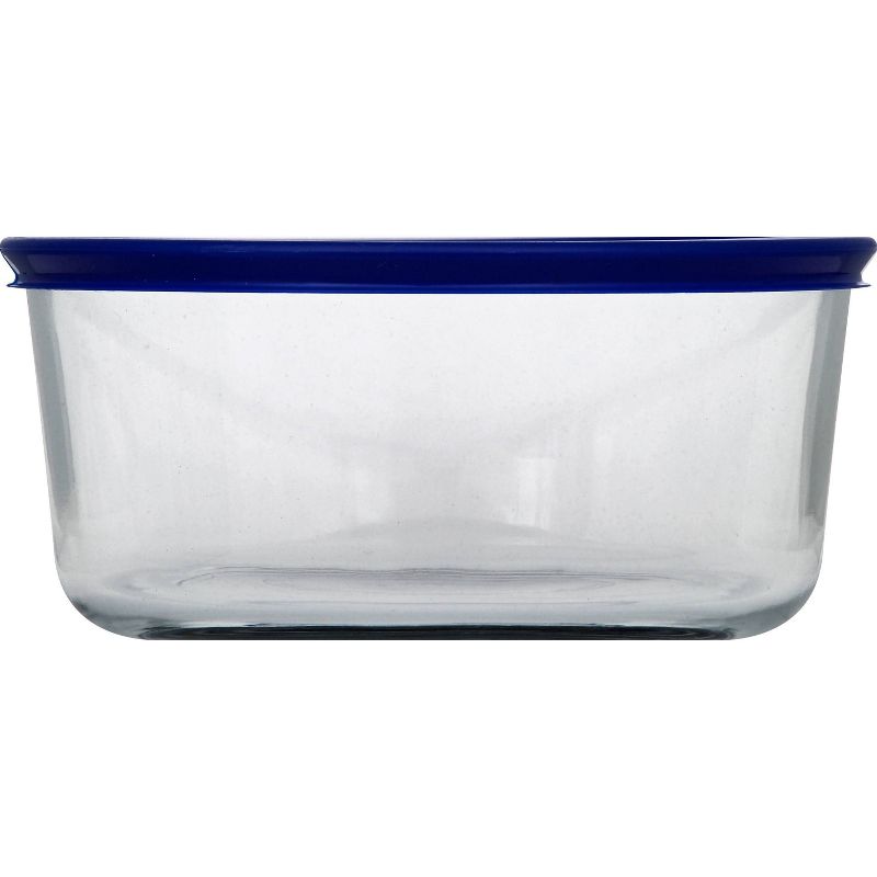 Pyrex 7 Cup Glass Round Storage Container Blue