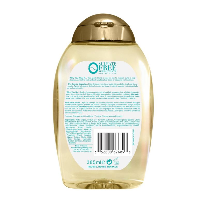 OGX Lightweight Coconut Fine Curls Shampoo - 13 fl oz