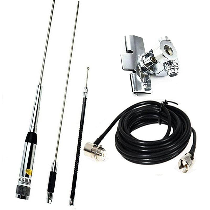 Band Mobile Radio Dual Band Antenna HH9000 TYT TH9800 QYT KT980 Plus 7900D KT8900 Car Radios with Clip and 5m Cables