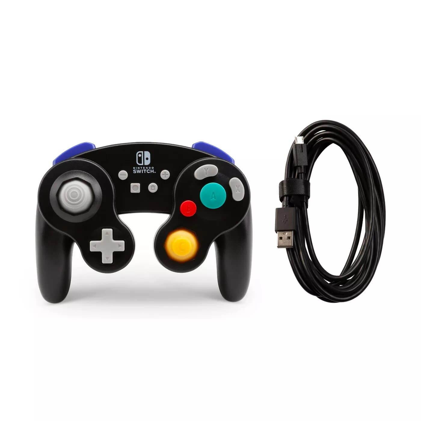 powera wired controller for nintendo switch  gamecube style: black  nintendo switch