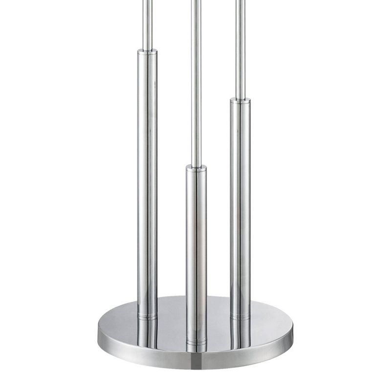 Possini Euro Design Modern Floor Lamp 3 Light Chrome Glitz Clear Crystal Bead for Living Room Reading Bedroom Office Uplight