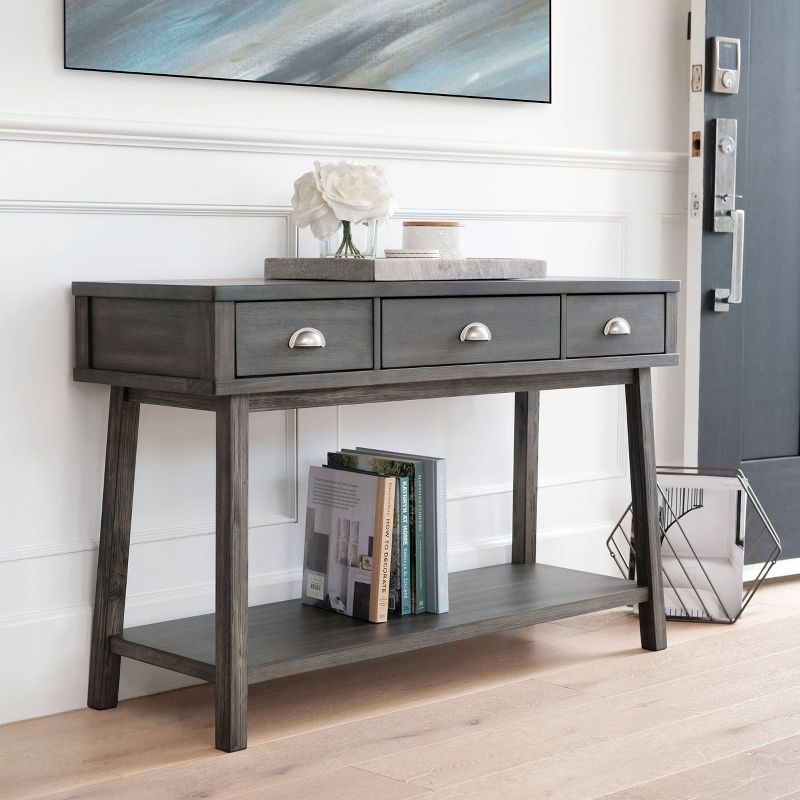 Kaylee Wood Console Table Gray - Abbyson Living