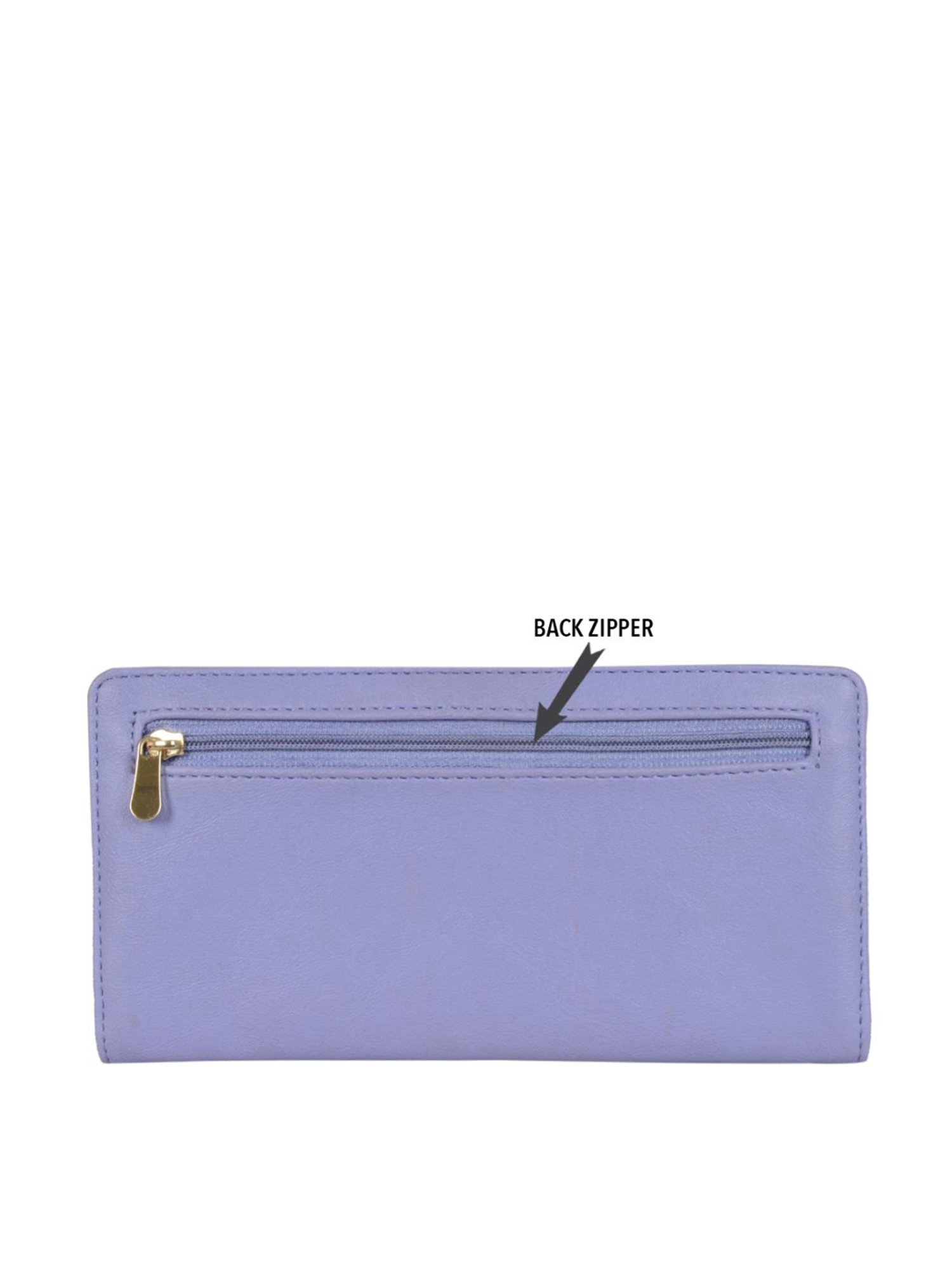 Baggit Purple Solid Bi-Fold Wallet for Women