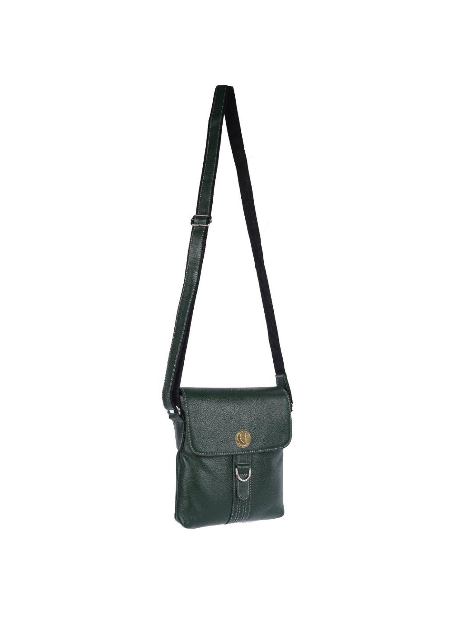 HiLEDER Pure Genuine Leather Messenger Shoulder Sling Cross Body Office Bag for Men and Women,Green