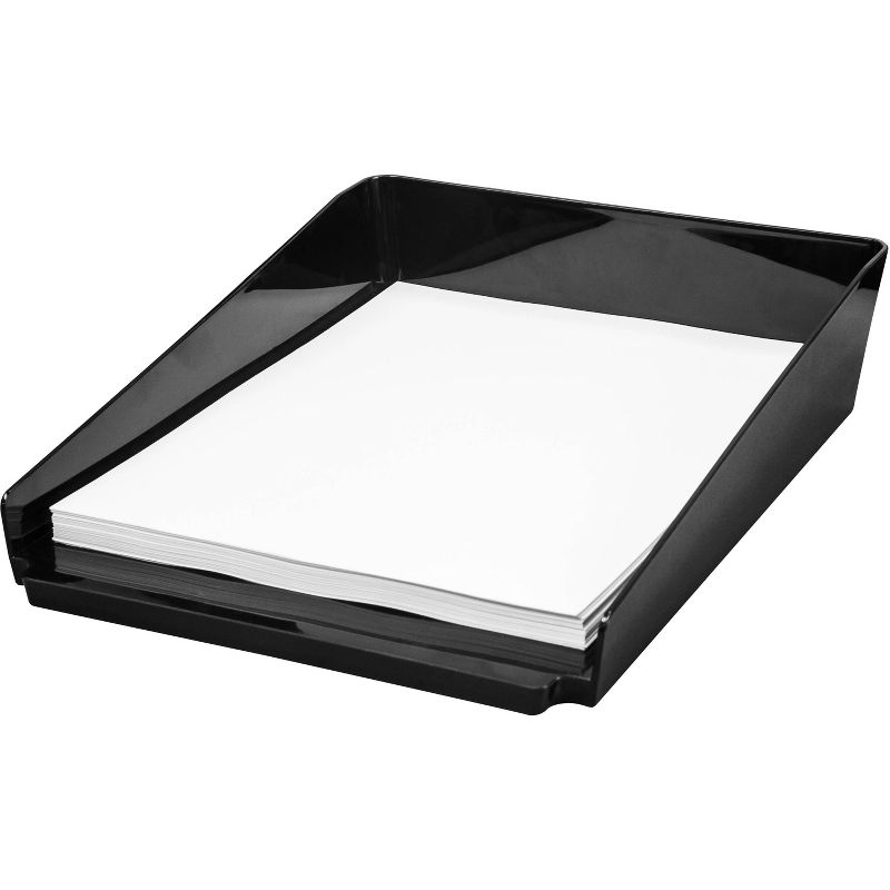 Storex 4pk Modern Gloss Letter Trays - Black
