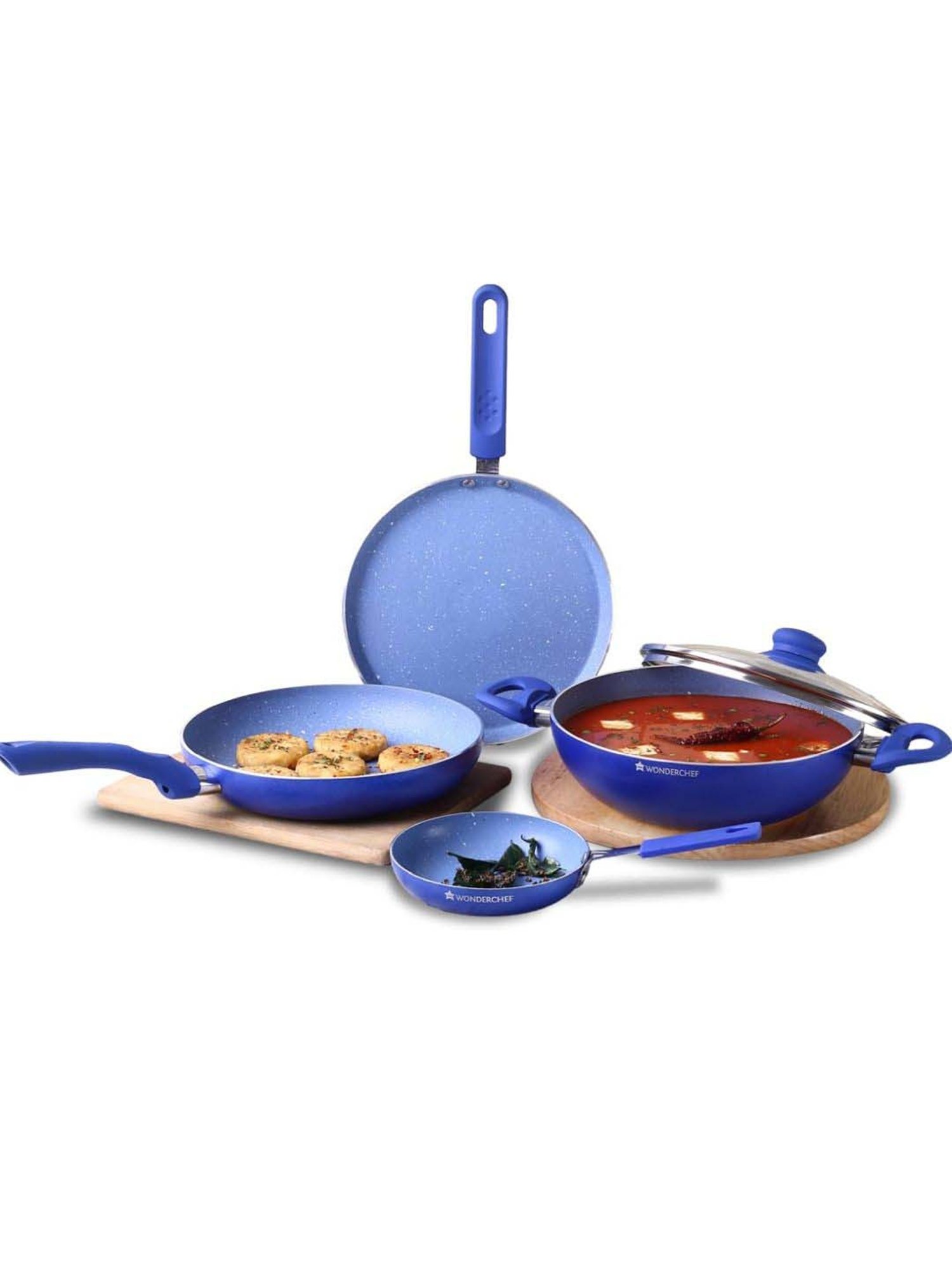 Wonderchef Royal Velvet Induction Bottom Non-Stick 5 Pcs Cookware Set