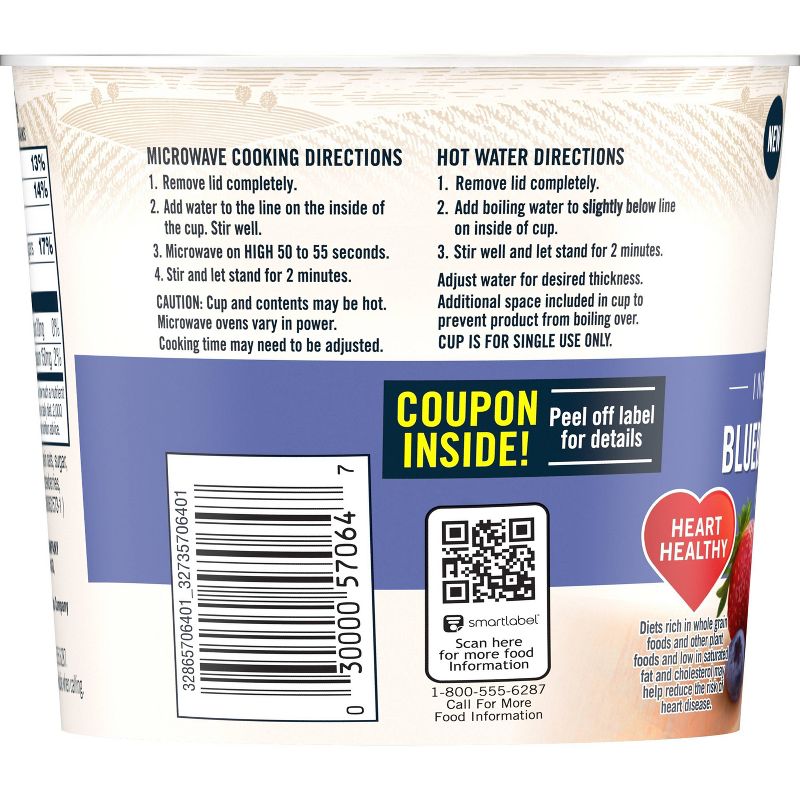 Quaker Instant Oatmeal Cup Blueberry & Strawberry - 1.69oz