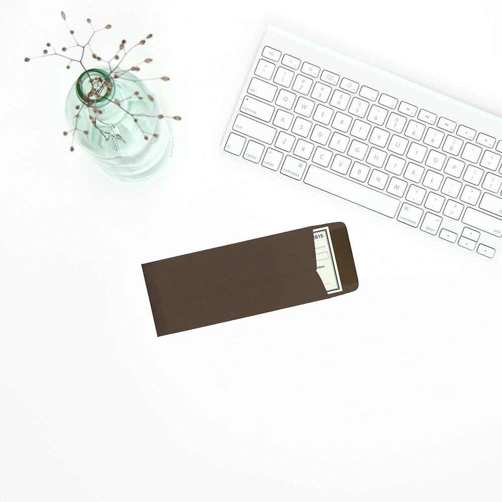 JAM PAPER #10 Policy Business Premium Envelopes - 4 1/8 x 9 1/2 - Chocolate Brown Recycled - 25/Pack