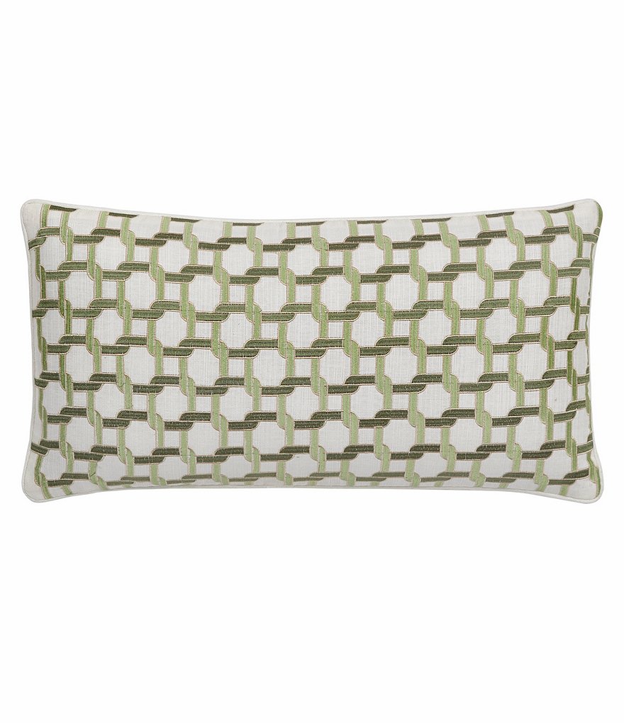 Rose Tree Madura Geometric Embroidery Breakfast Pillow