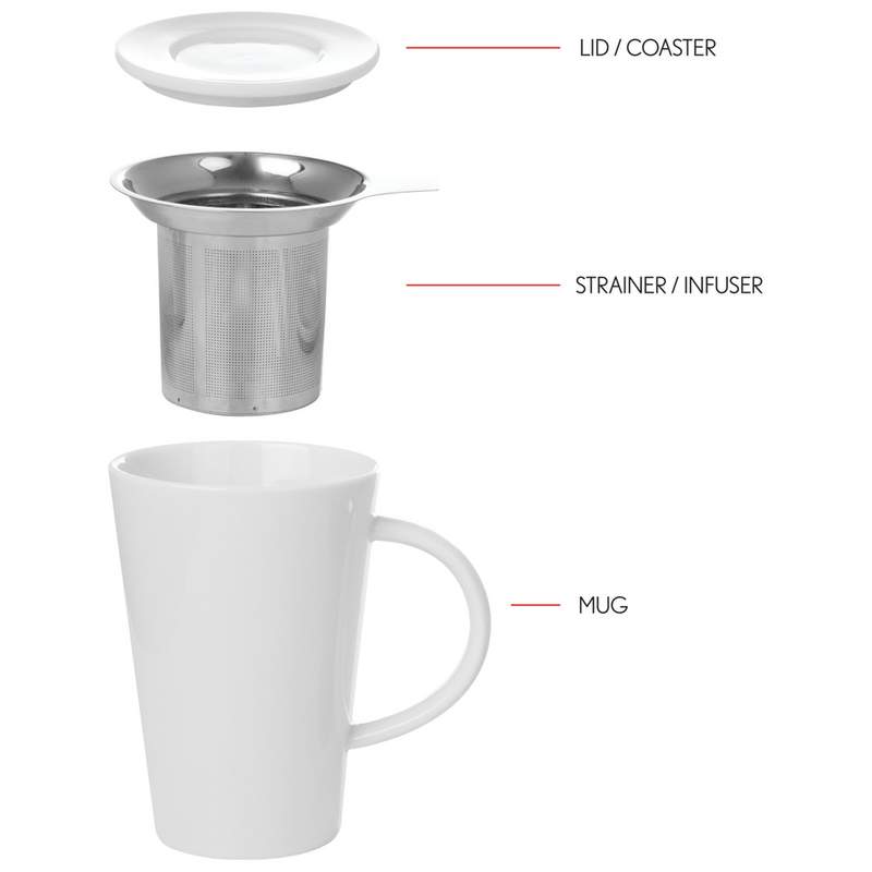 Wyndham House™ By MAXAM™ 13.5oz (400 ml) Porcelain Tea Steeping Mug