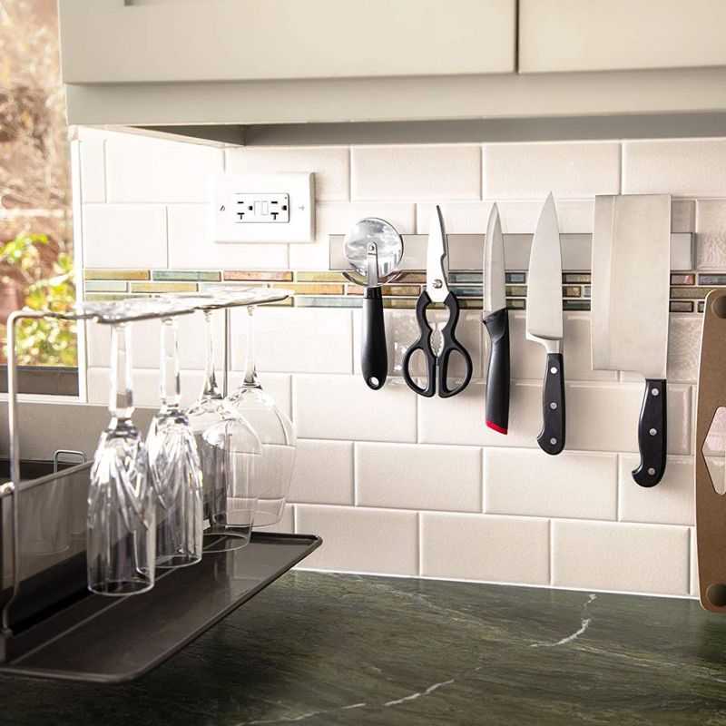 Juvale Wall Mounted Magnetic Knife Holder Strip (16.5 x 1.6 x 0.6 Inches)