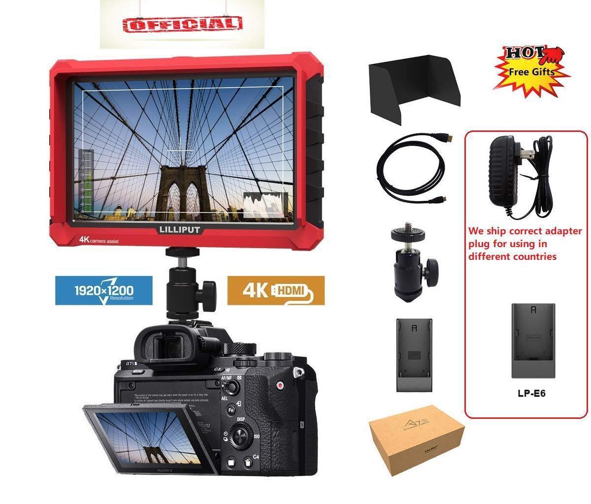 Lilliput A7S 7" 1920x1200 IPS Screen Camera Field Monitor 4K 1.4 HDMI Input output Video For DSLR Mirrorless Camera SONY A7S II A6500 Panasonic GH5 Canon 5D Mark IV by LILLIPUT OFFICIAL SELLER VIVITEQ